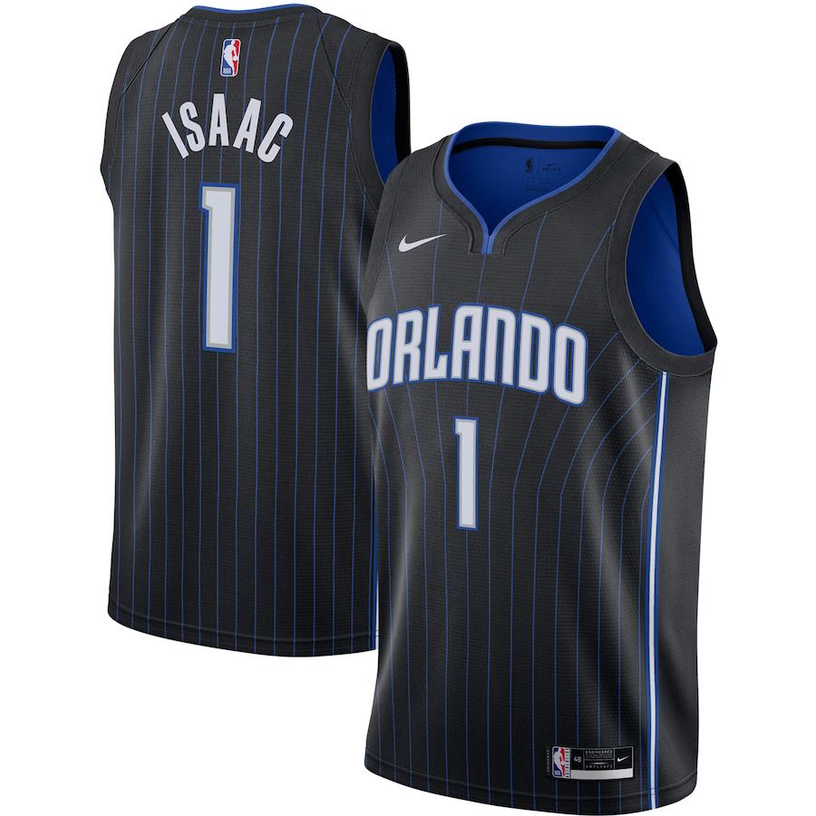 Men Orlando Magic #1 Jonathan Isaac Nike Black Swingman NBA Jersey->orlando magic->NBA Jersey